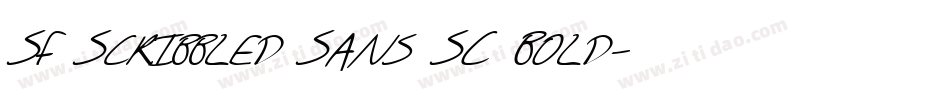 SF Scribbled Sans SC Bold字体转换